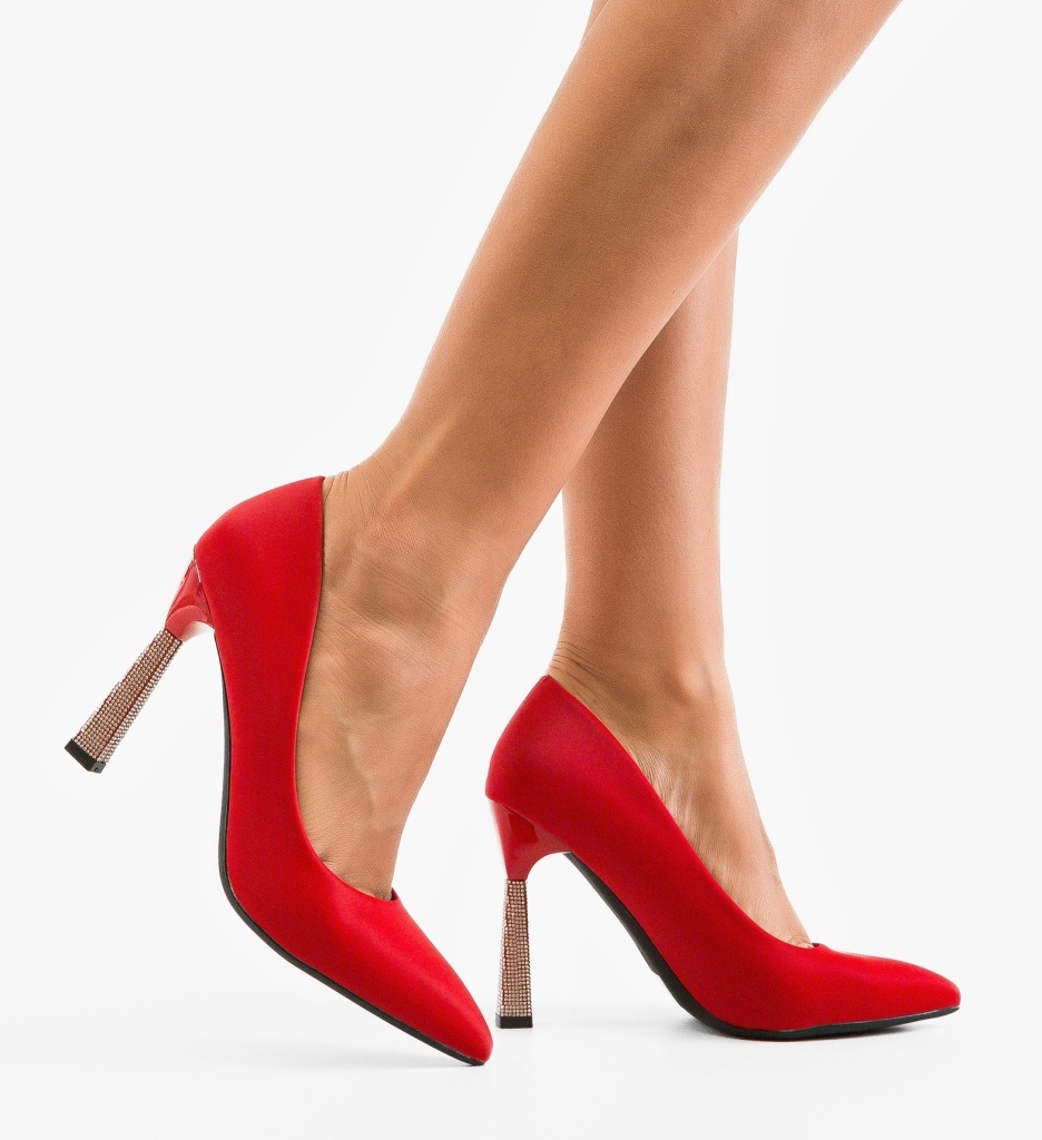 Pantofi cu toc Karem Rosii - Eleganță și Stil - imagine 5