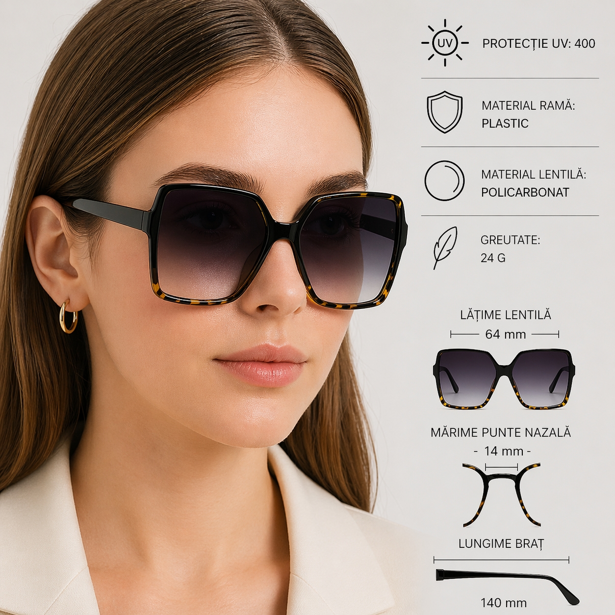 Ochelari de Soare Picadili Femei cu UV400 - imagine 4