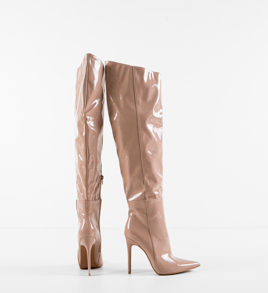 Cizme Toc Bybyam Nude - Eleganță și Stil - imagine 6