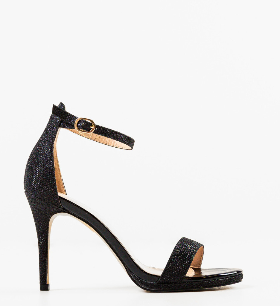 Sandale cu Toc Krijo Negre - Elegante - imagine 4