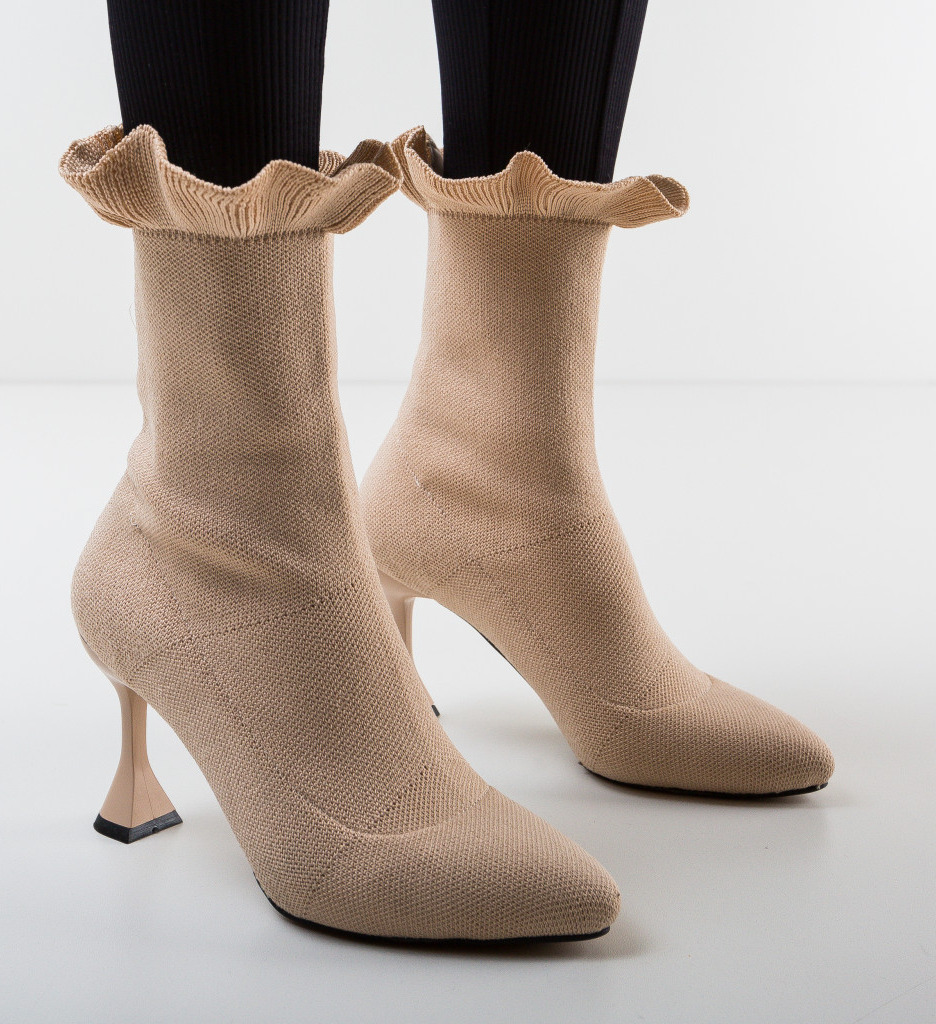 Botine Serela Nude | Eleganță și Versatilitate - imagine 6