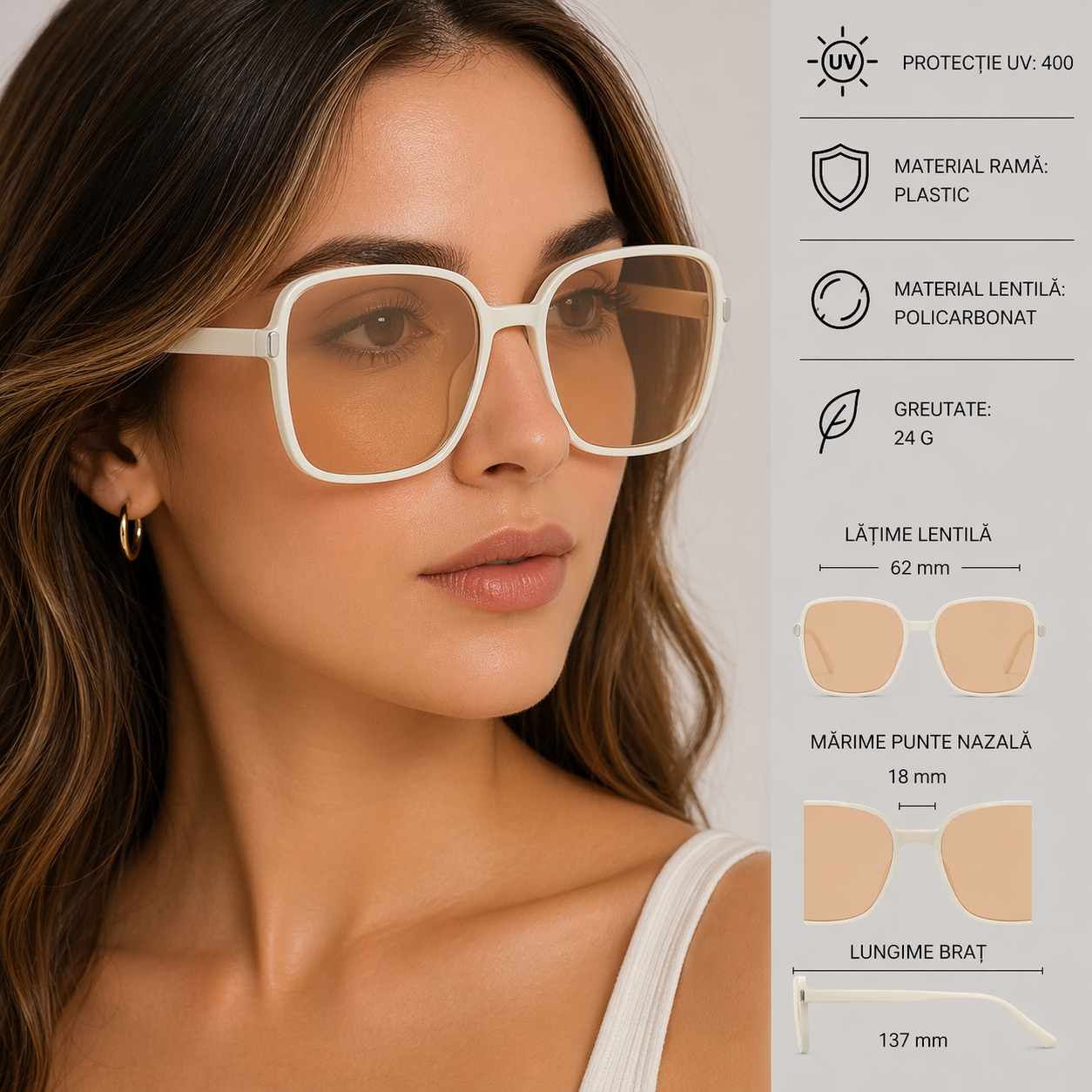 Ochelari de Soare Femei Picadili cu Protecție UV400 - imagine 4