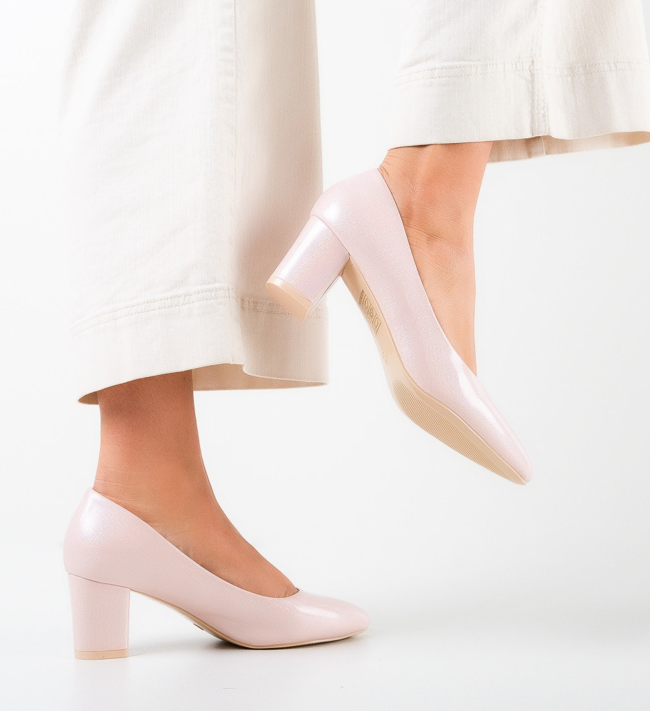 Pantofi cu Toc Bone Roz | Eleganță Asigurată