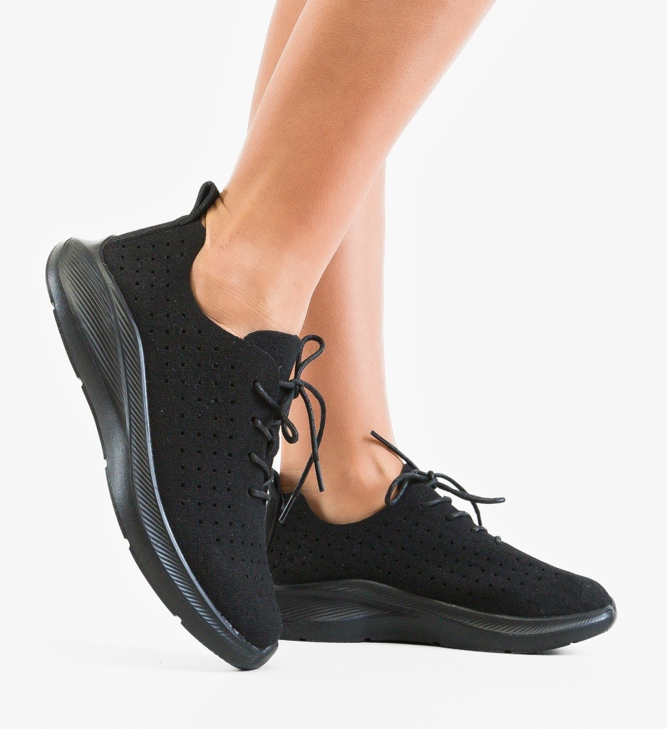 Sneakers Dama Lau Negre | Confort și Stil Sport - imagine 2