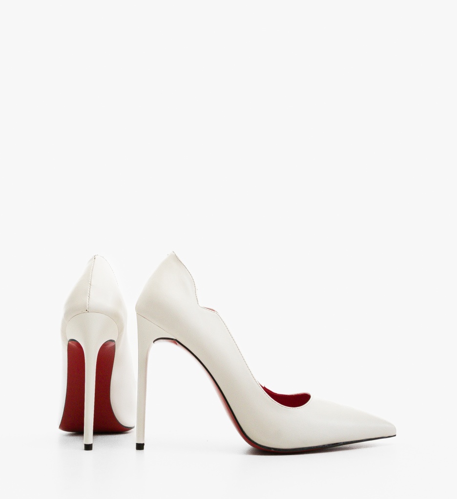 Pantofi Dudyn Albi Eleganți cu Toc - imagine 3