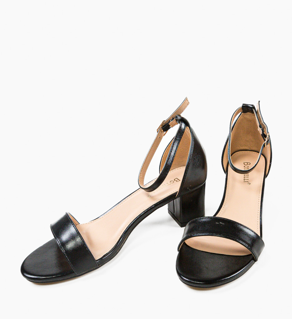 Sandale cu toc Opazy negre - eleganță maximă - imagine 6