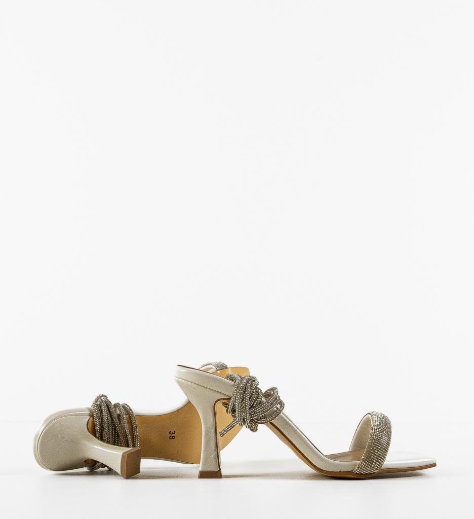 Sandale cu Toc Lucien Bej | Eleganță Rafinată - imagine 7