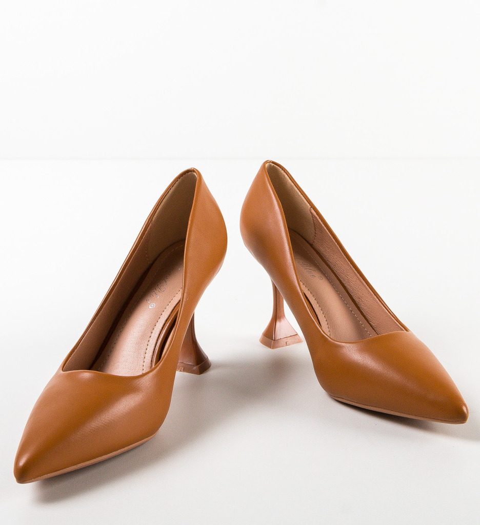 Pantofi cu Toc Camel Wiktor | Eleganță și Stil - imagine 6