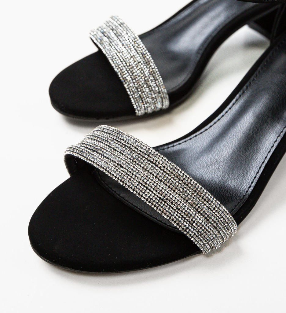 Sandale Boyer Negre cu Toc Elegant - imagine 13
