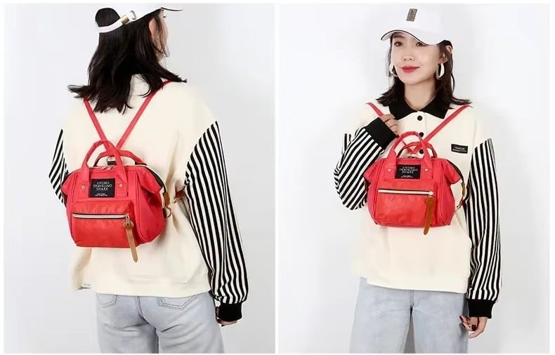 Delis Geanta Rucsac Rosu Lunaria GT3578 - imagine 2