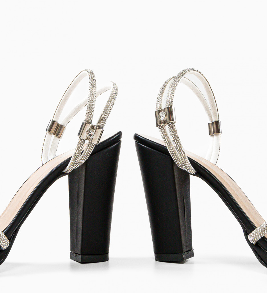 Sandale Dama Gynnos Negre cu Toc Elegante - imagine 8