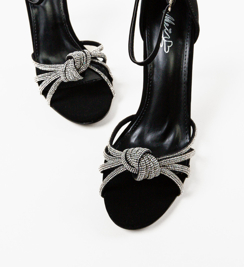 Sandale cu toc Chester Negre - Eleganță și Stil - imagine 3