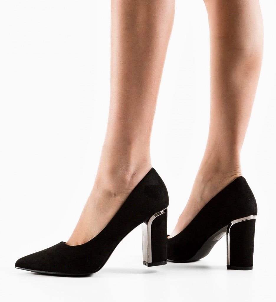 Pantofi dama Stein Negri cu toc elegant - imagine 4