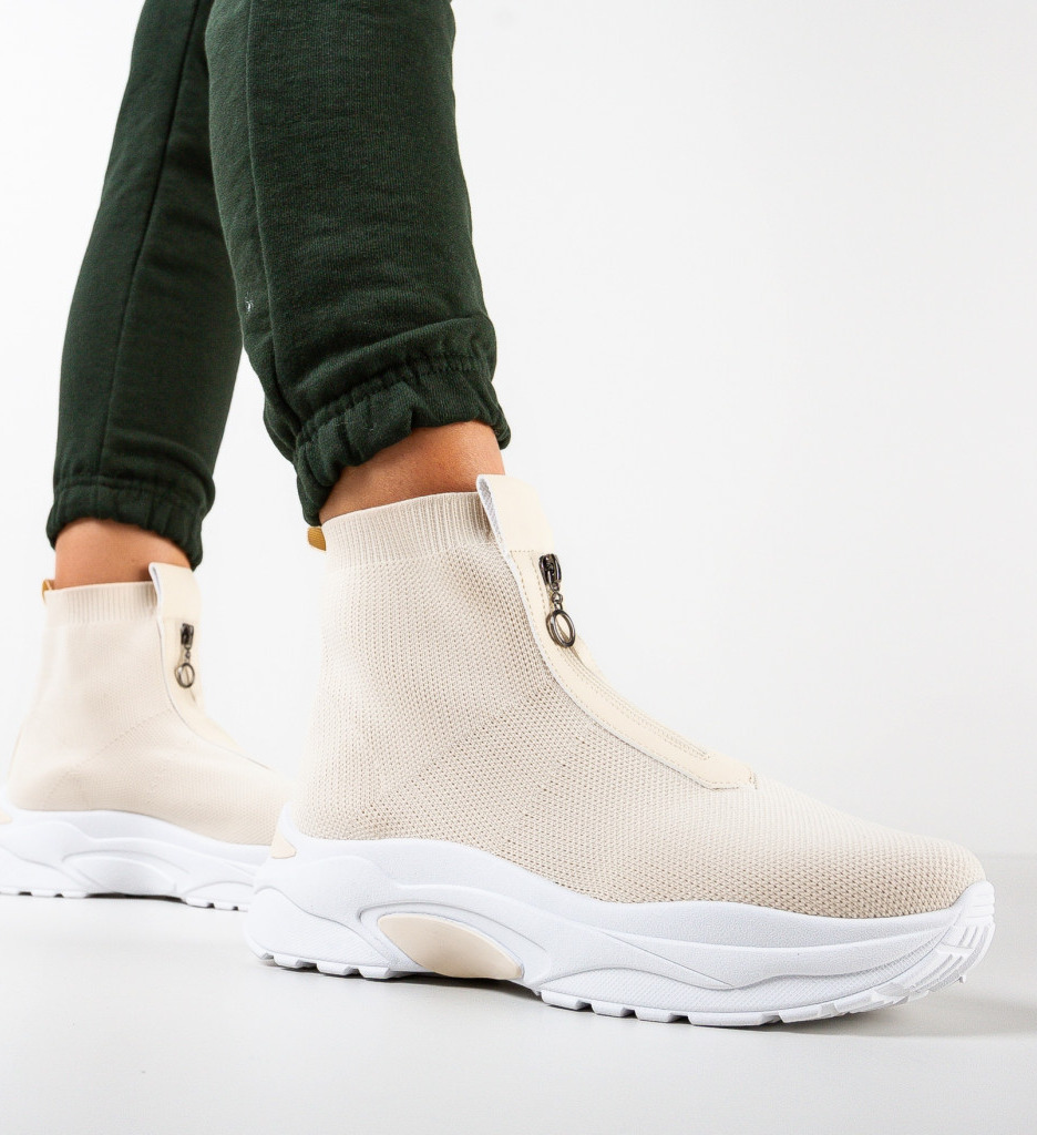 Sneakers Dama Eshan Bej - Confort și Stil - imagine 3