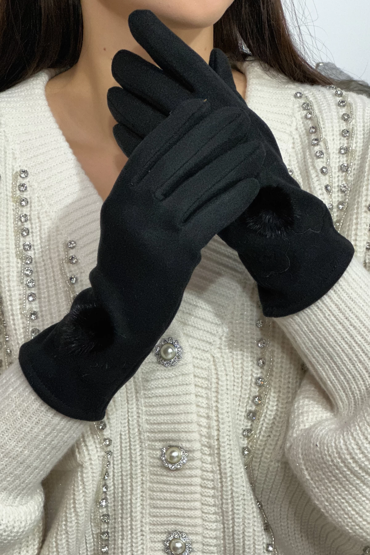 Manusi Ania Inpuff cu Touch Screen Negre