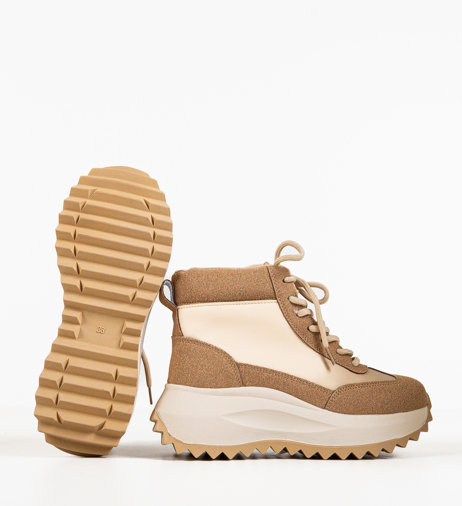 Sneakers Dama Tefa Bej | Confort și Stil - imagine 6