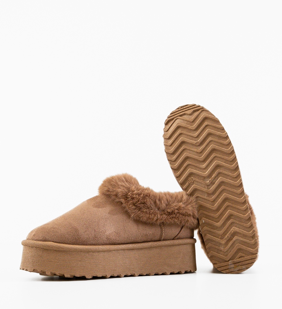 Cizme Tip Ug Jaden Khaki pentru Confort - imagine 6