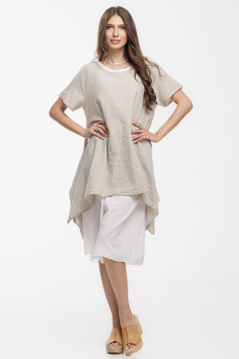 Shopika Rochie Bumbac Asimetrică 2 Straturi