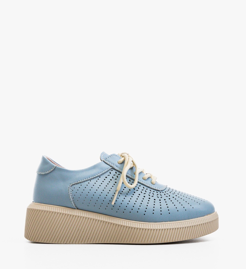 Pantofi Casual Lehe Albastri Confortabili - imagine 6