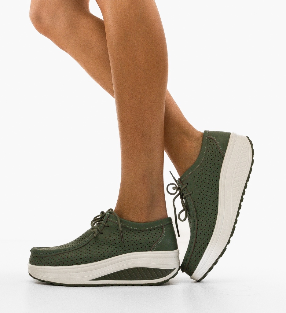 Pantofi Casual Baroco Verzi | Design Unic - imagine 3