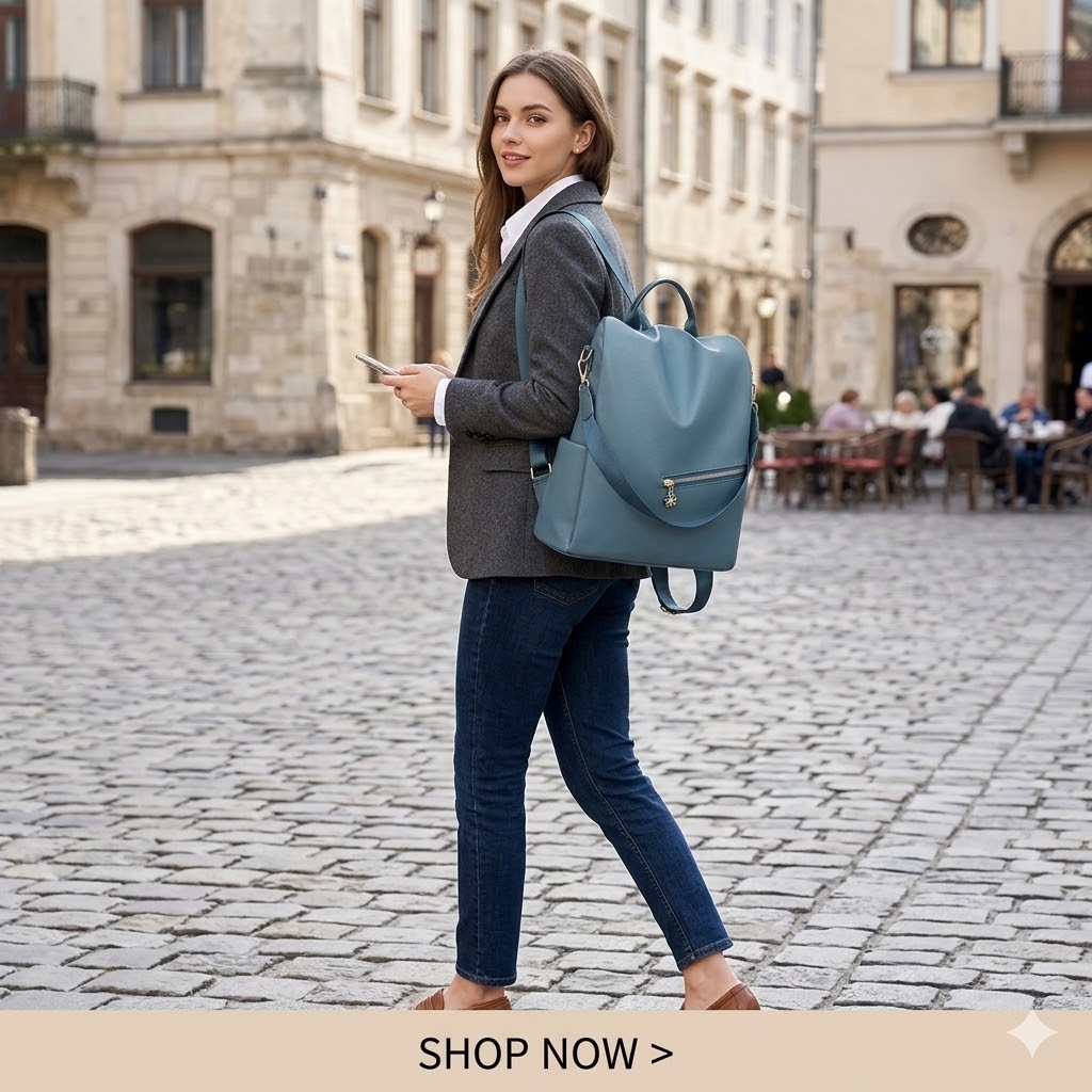 Rucsac Dama Delis Thessaly GT3061 Antifurt - imagine 2
