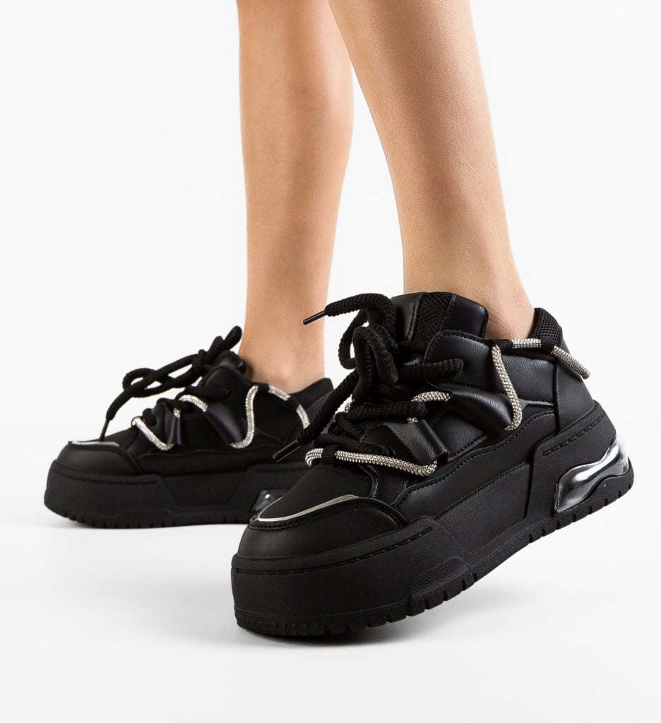 Sneakers Dama Cationi Negri - Confort Sport - imagine 6