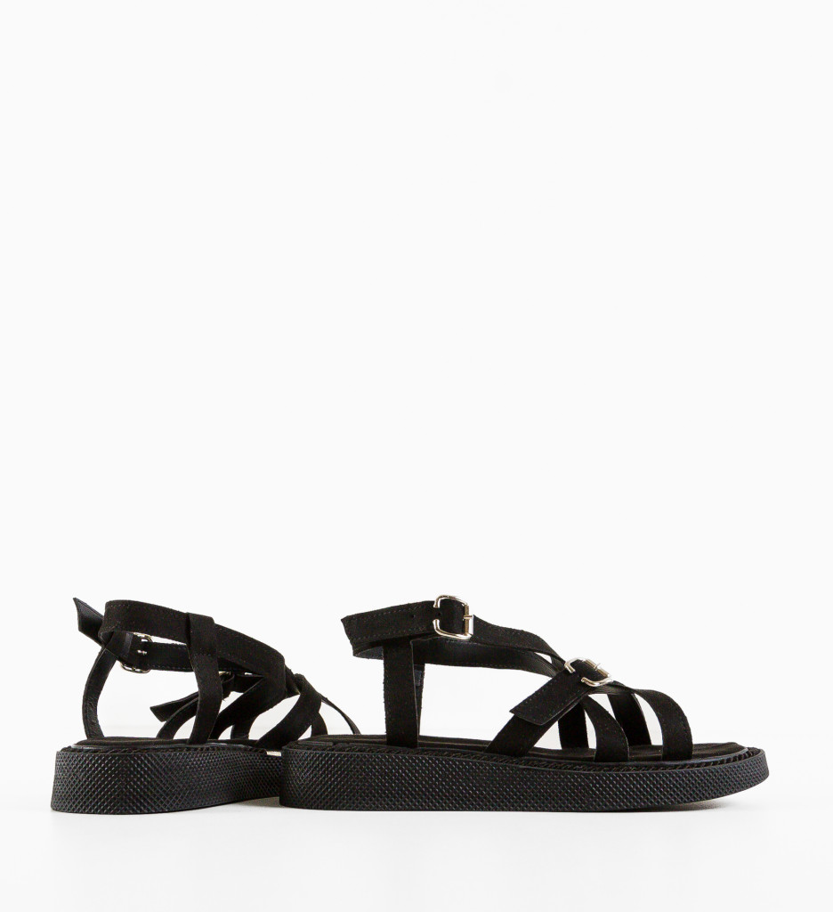 Sandale Dama Bekaha Negre | Eleganță și Confort - imagine 4