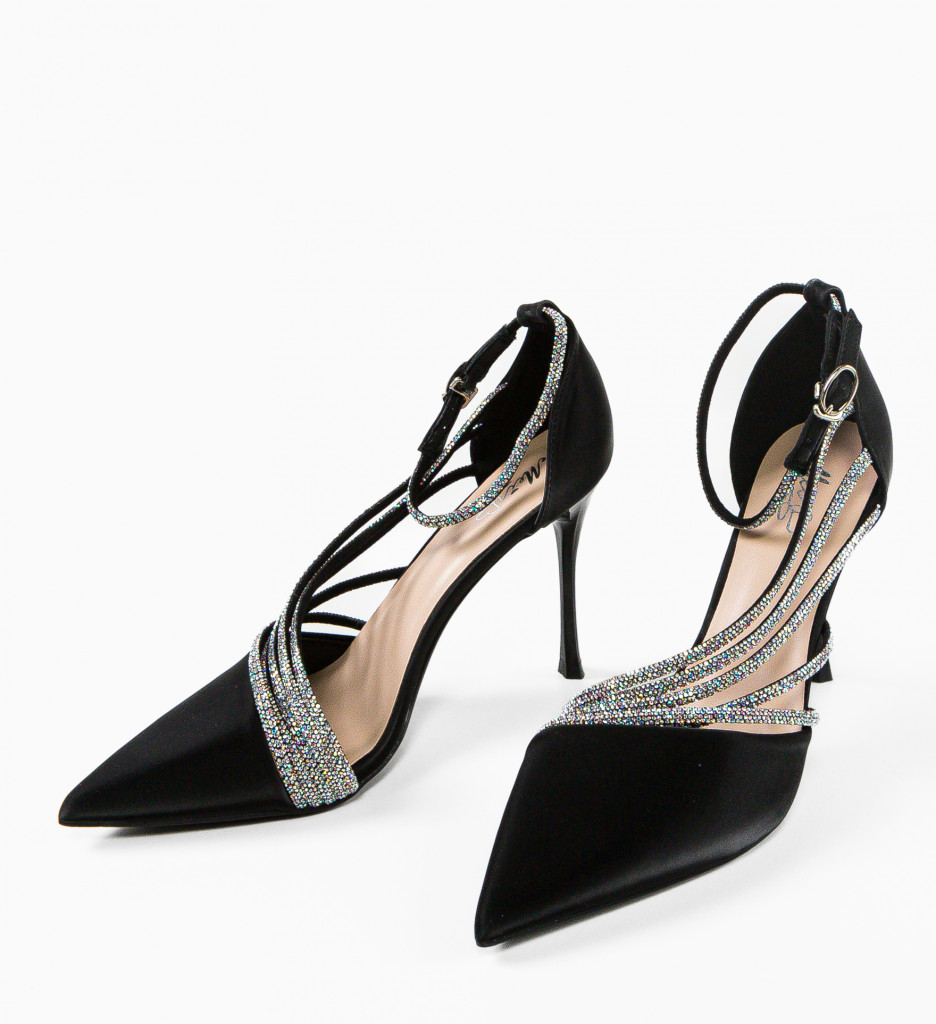 Pantofi Metztli Negri | Eleganță și Stil - imagine 5