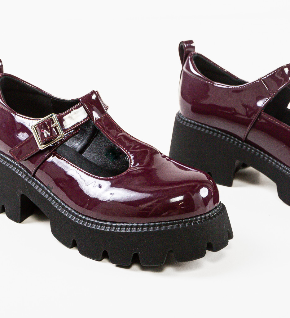 Pantofi Casual Dama Grena Longina - Eleganță Zilnică - imagine 9