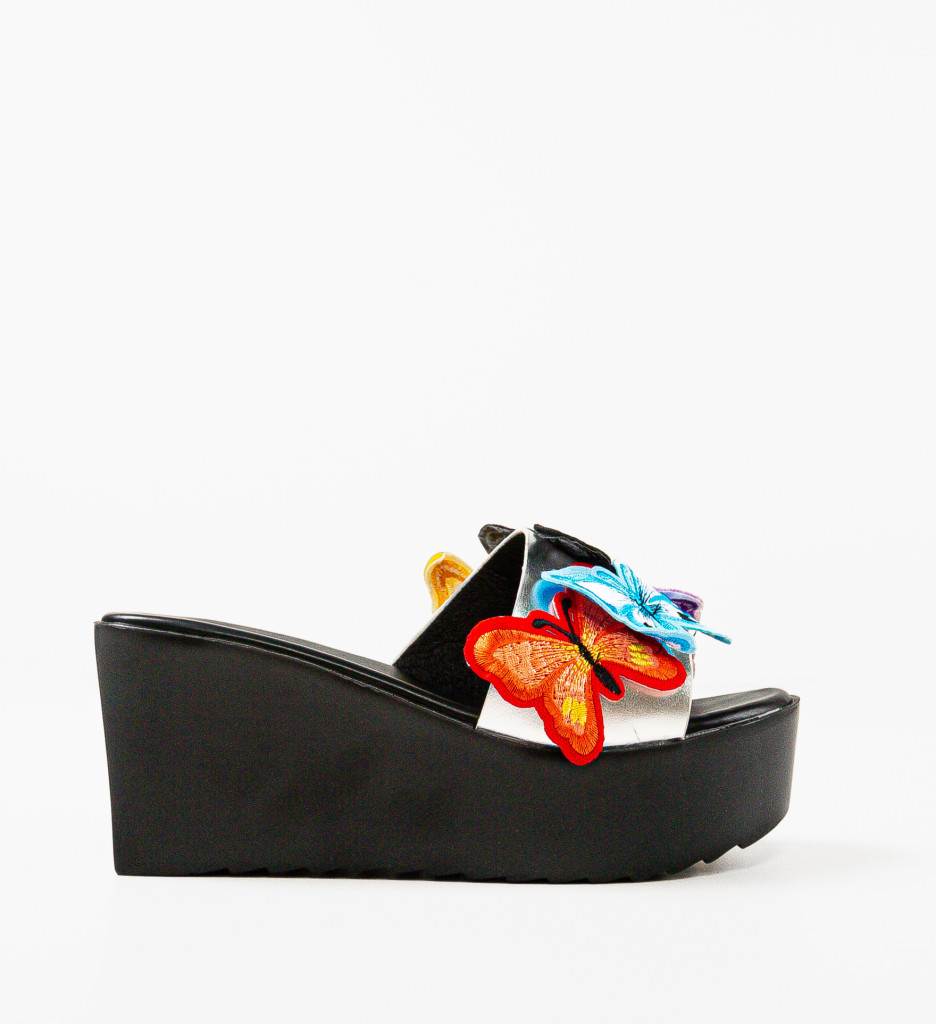 Platforme Dama Inuma Argintii | Stil & Confort - imagine 4