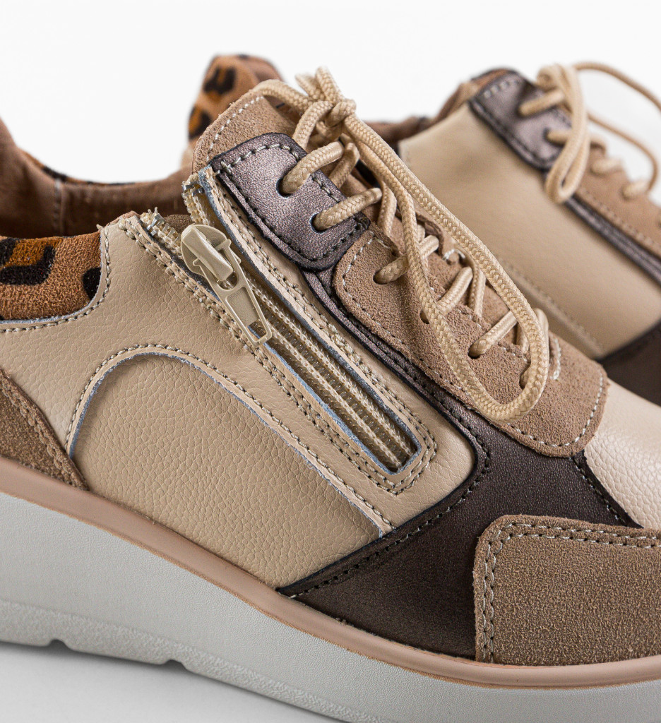 Sneakers Dama Nysa Bej | Confort și Stil Urban - imagine 8
