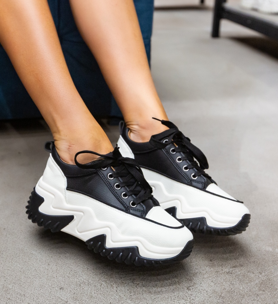 Sneakers Dama Meliu Negri - Confort si Stil - imagine 4