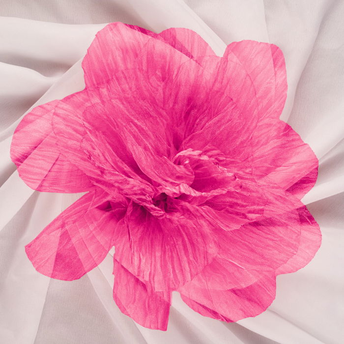 Brosa Floare Organza Fucsia | Shopika