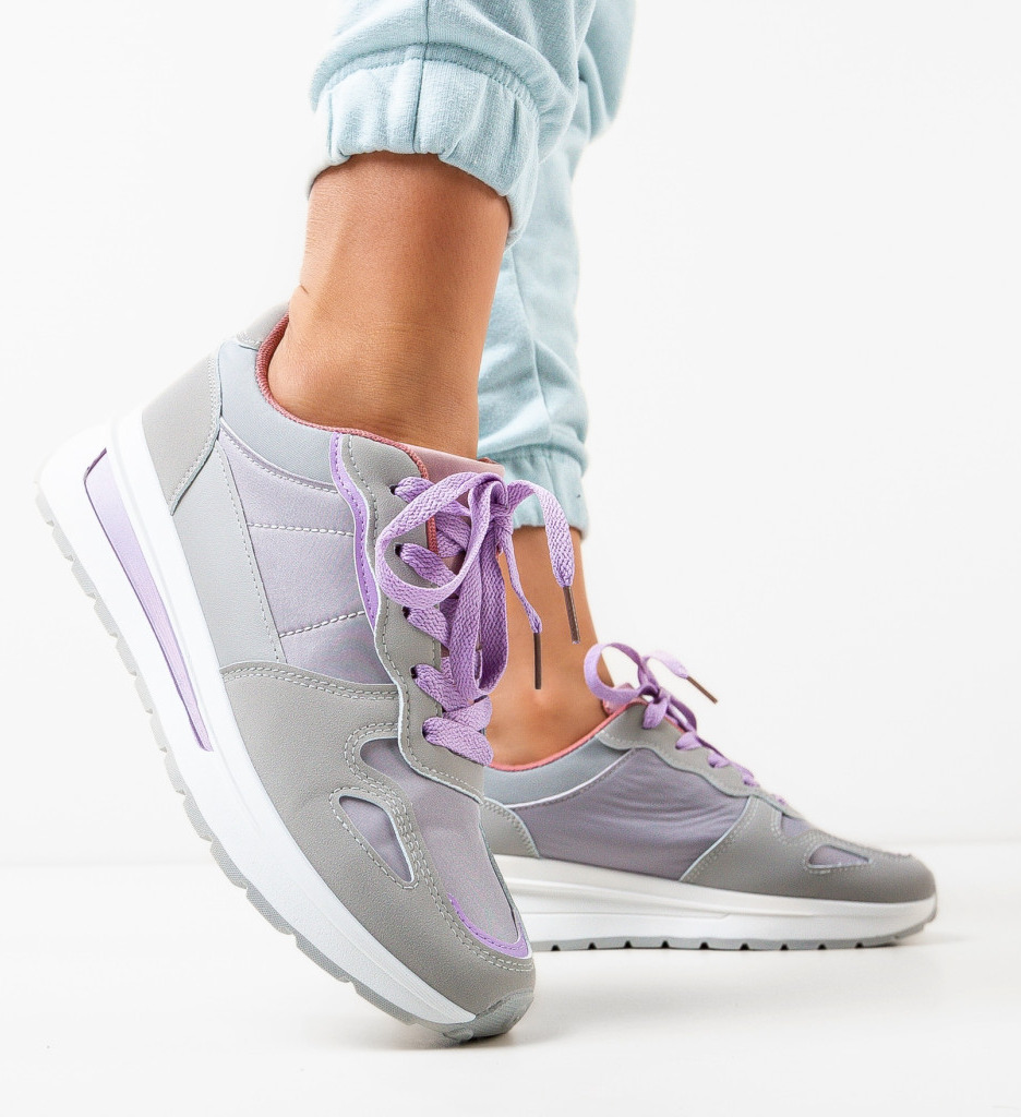 Sneakers Martin Gri Dama - Confort și Stil - imagine 2