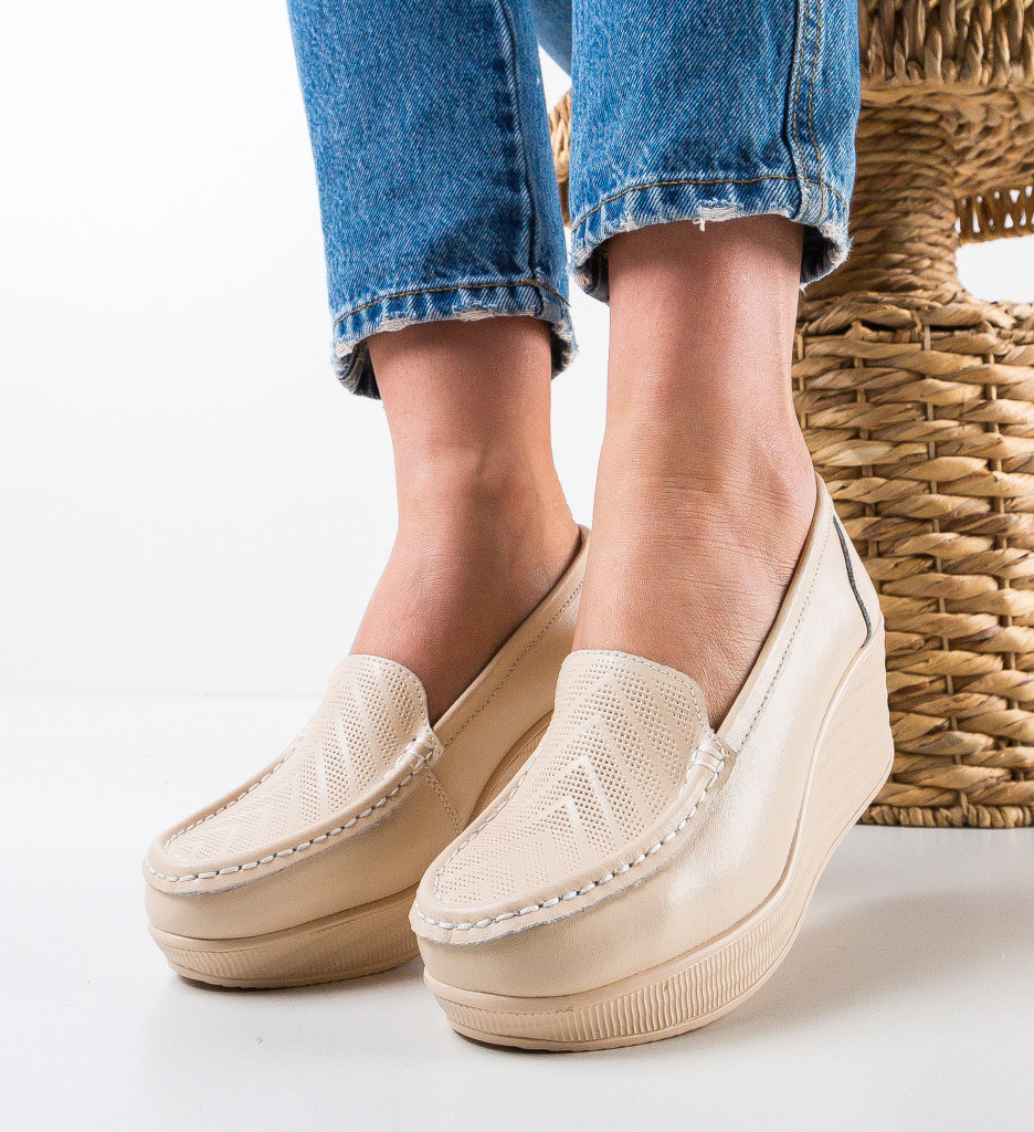 Pantofi Casual Ely Bej - Confort și Stil Zilnic