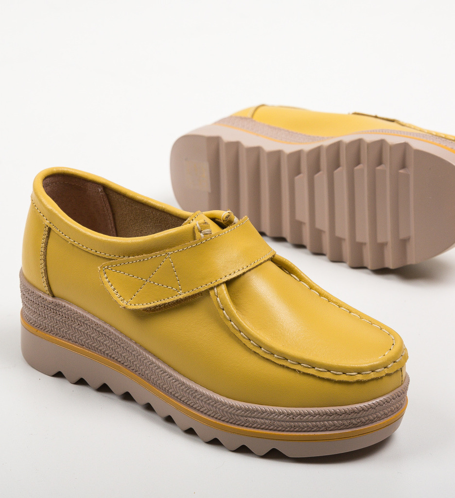 Pantofi Casual Straif Galbeni - Confort și Stil - imagine 6