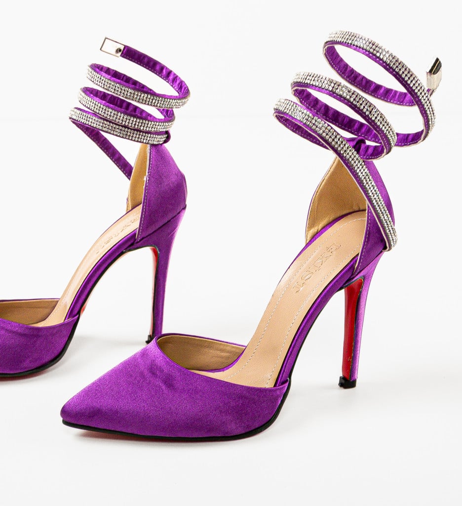 Pantofi Noiye Mov cu Toc - Eleganță și Stil - imagine 10