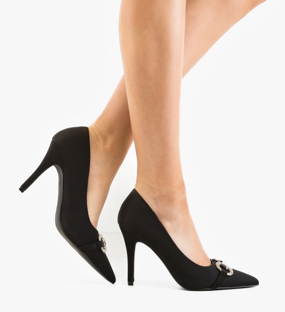 Pantofi dama cu toc Fatima Negri Eleganți