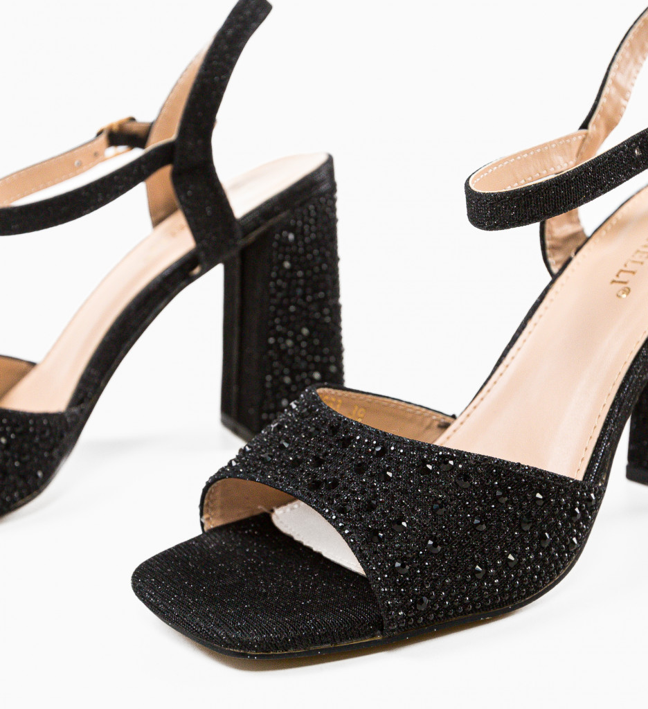Sandale Toc Baragaz Elegante Negre - imagine 7