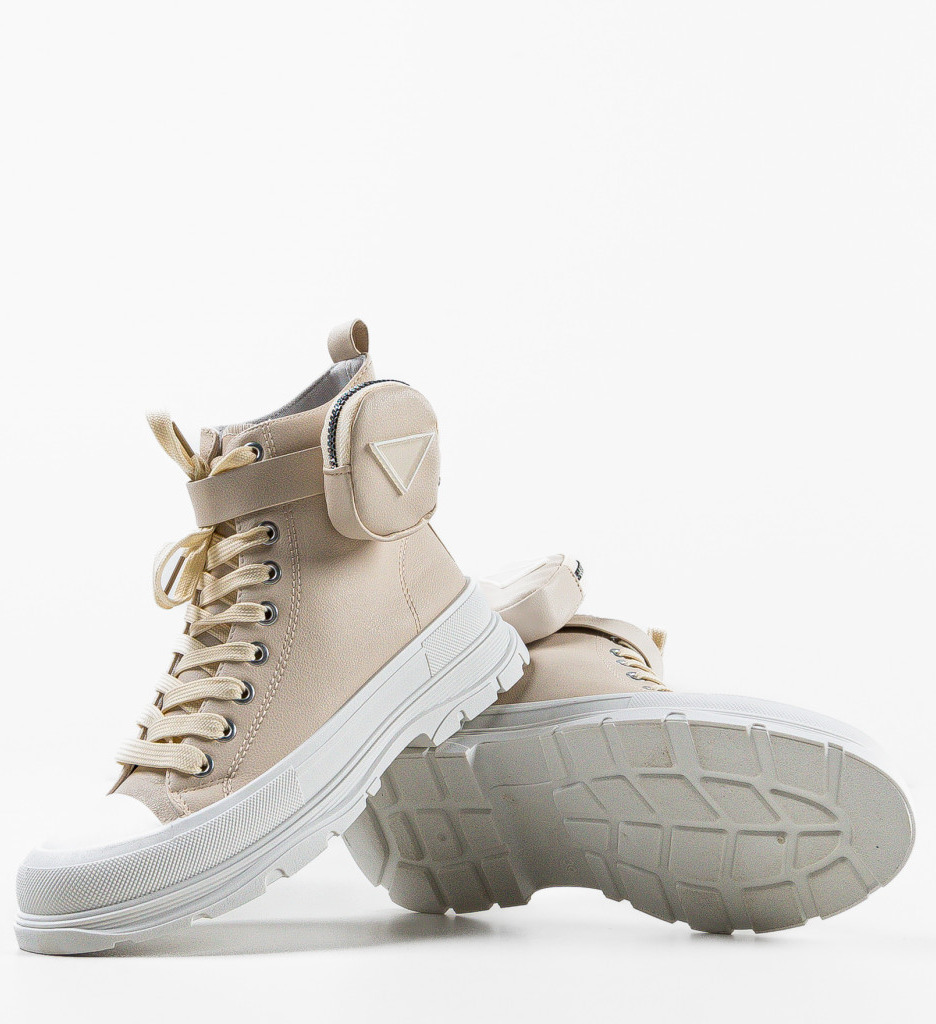 Sneakers Dama Lara Bej | Confort și Stil - imagine 7