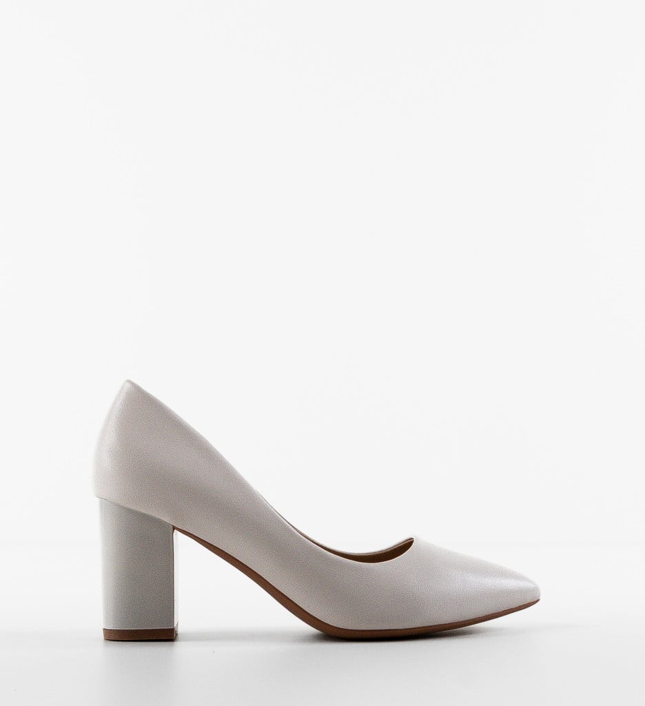 Pantofi cu Toc Mylkay Albi | Eleganță și Stil - imagine 4