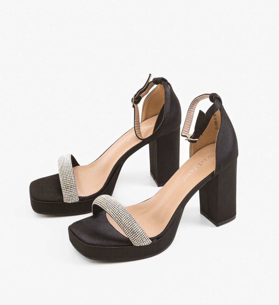 Sandale cu toc Erin Negre - Eleganță și Stil - imagine 15
