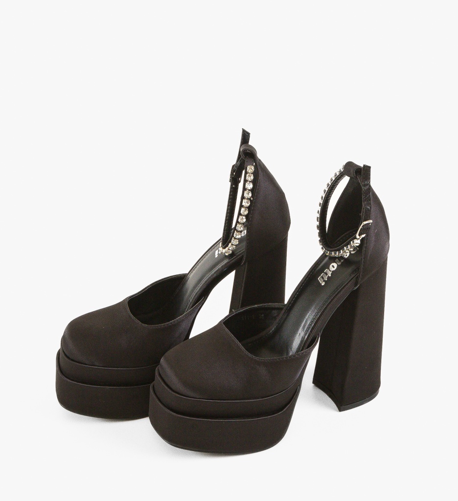 Pantofi Vestrok Negri Eleganți cu Toc - imagine 5