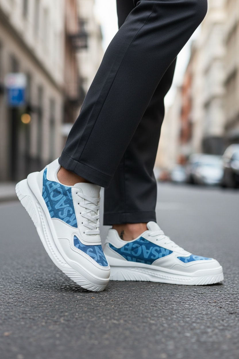 Adidași bărbați casual albaștri cu talpă EVA