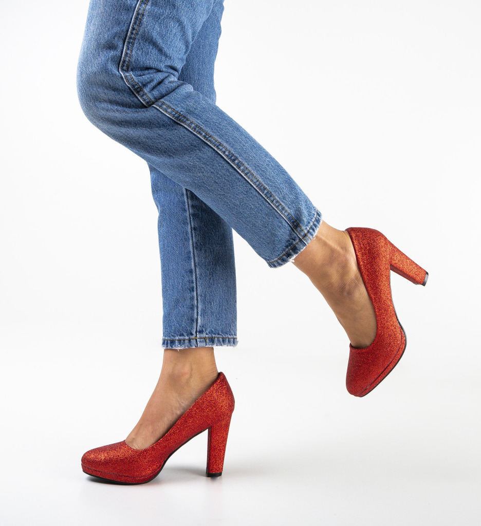 Pantofi Tregaza Rosii cu Toc - Eleganță Asigurată - imagine 2