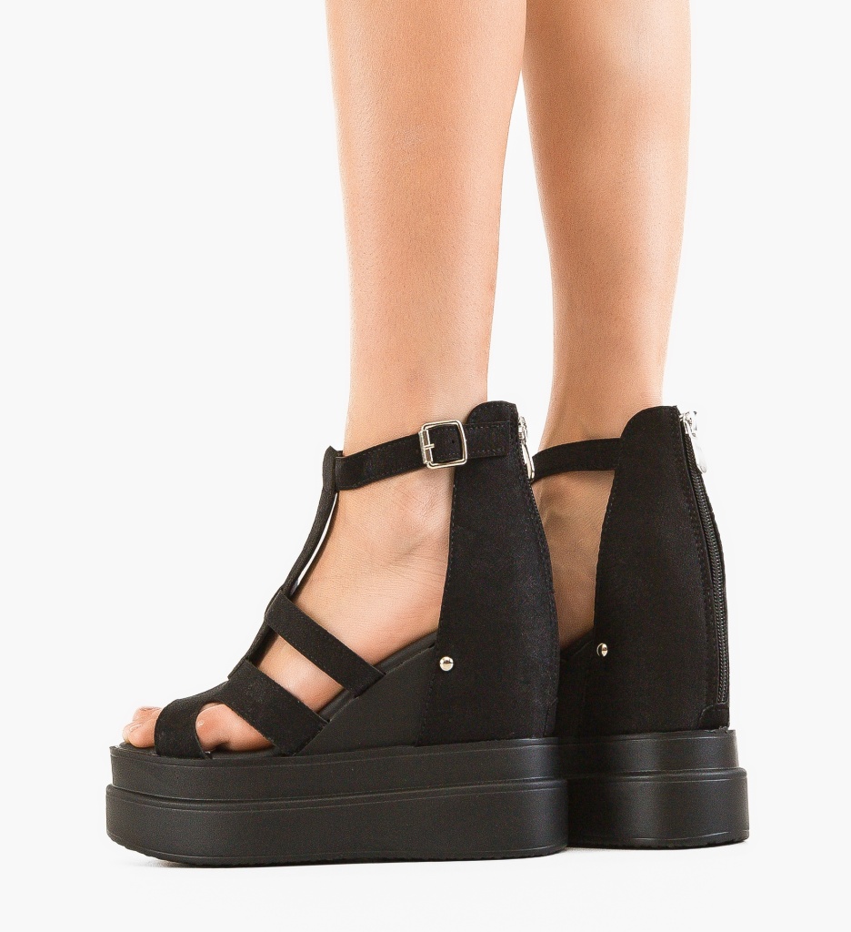 Platforme Dama Jagda Negre | Stil si Confort - imagine 3