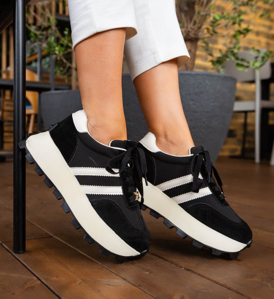 Sneakers Dama Careof Negre | Confort și Stil - imagine 5