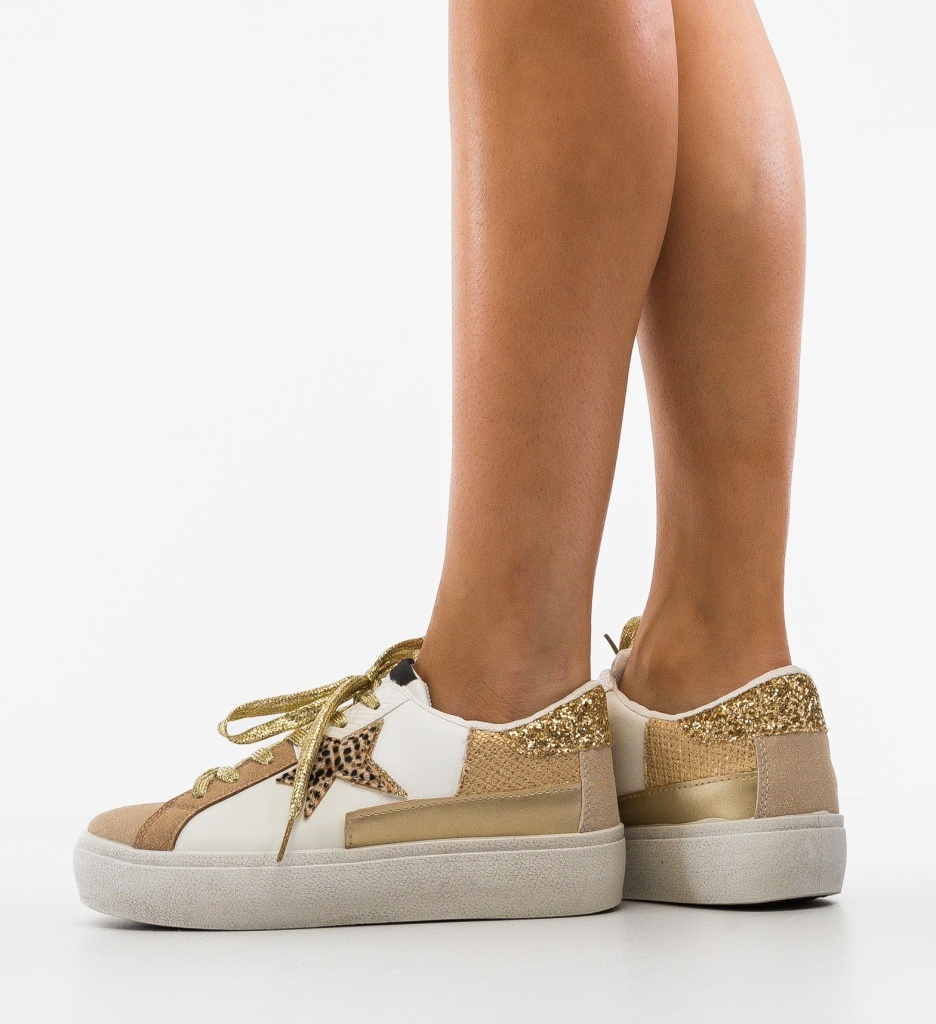 Sneakers Dama Gaba Bej | Confort și Stil Sport - imagine 5