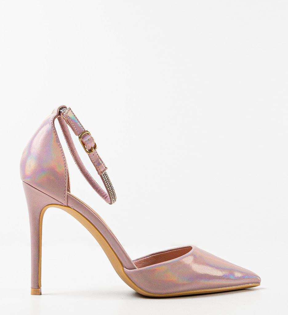 Pantofi Dama Lyvya Roz cu Toc Eleganți - imagine 4