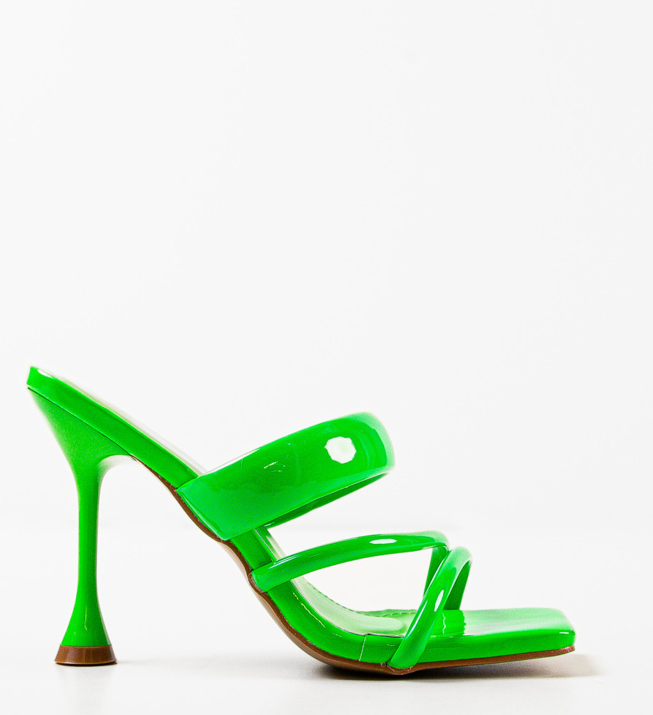 Saboti cu toc Serena Verzi | Eleganță și Stil - imagine 4